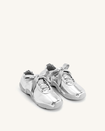 Flavia Ballerina Sneakers - Silver | JW PEI