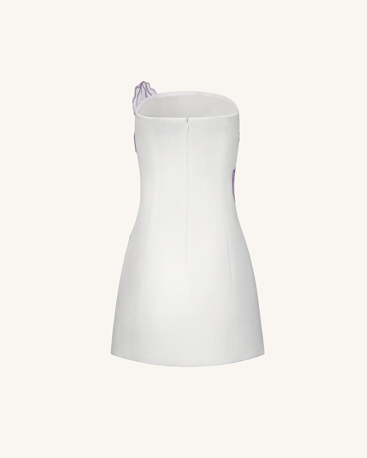 Iris Floral Print Strapless Dress - White | JW PEI