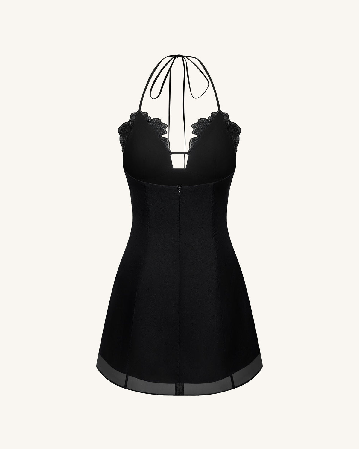 Flower Embroidered Mini Dress - Black | JW PEI