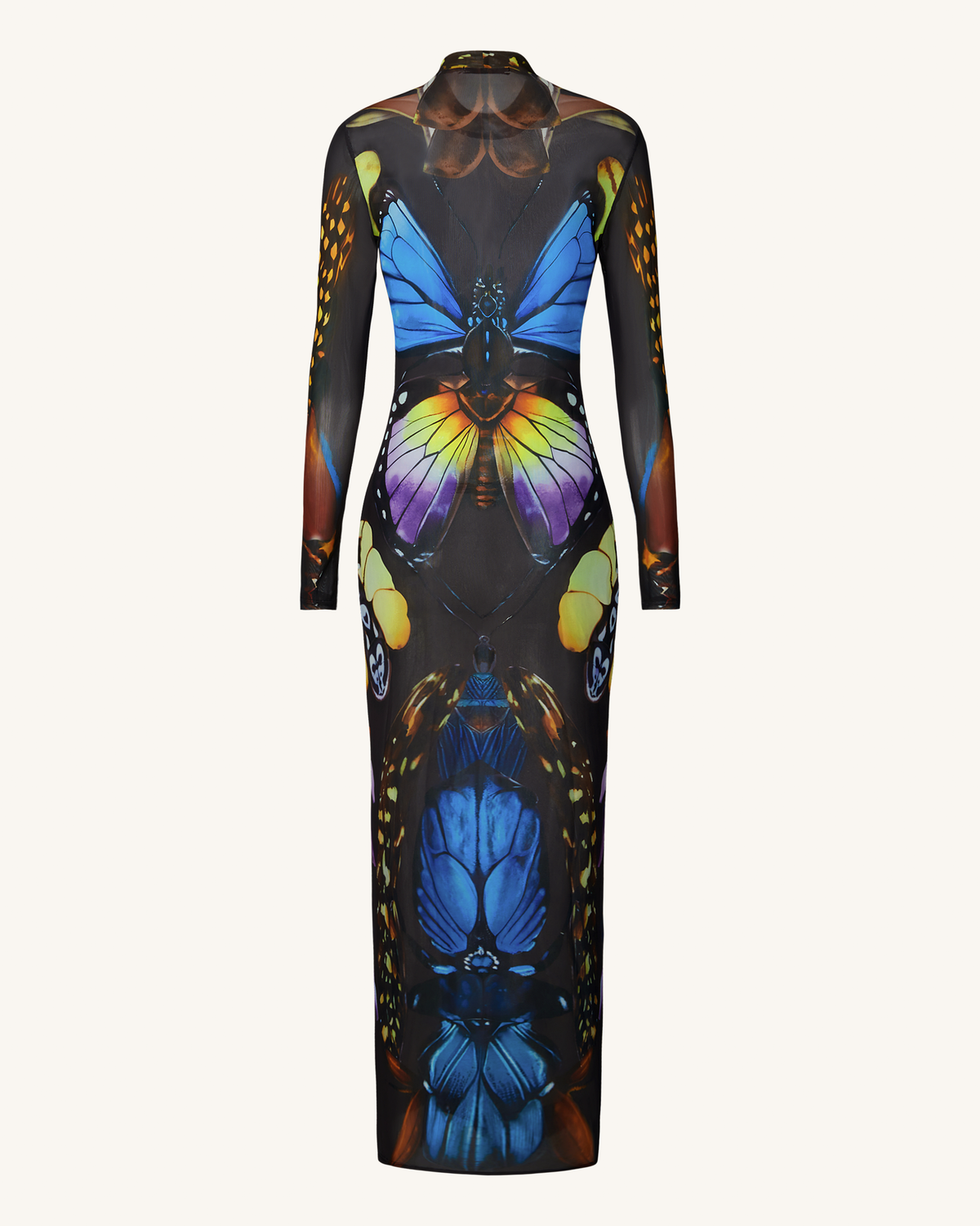 Butterfly Mesh Maxi Dress - Multicolor | JW PEI
