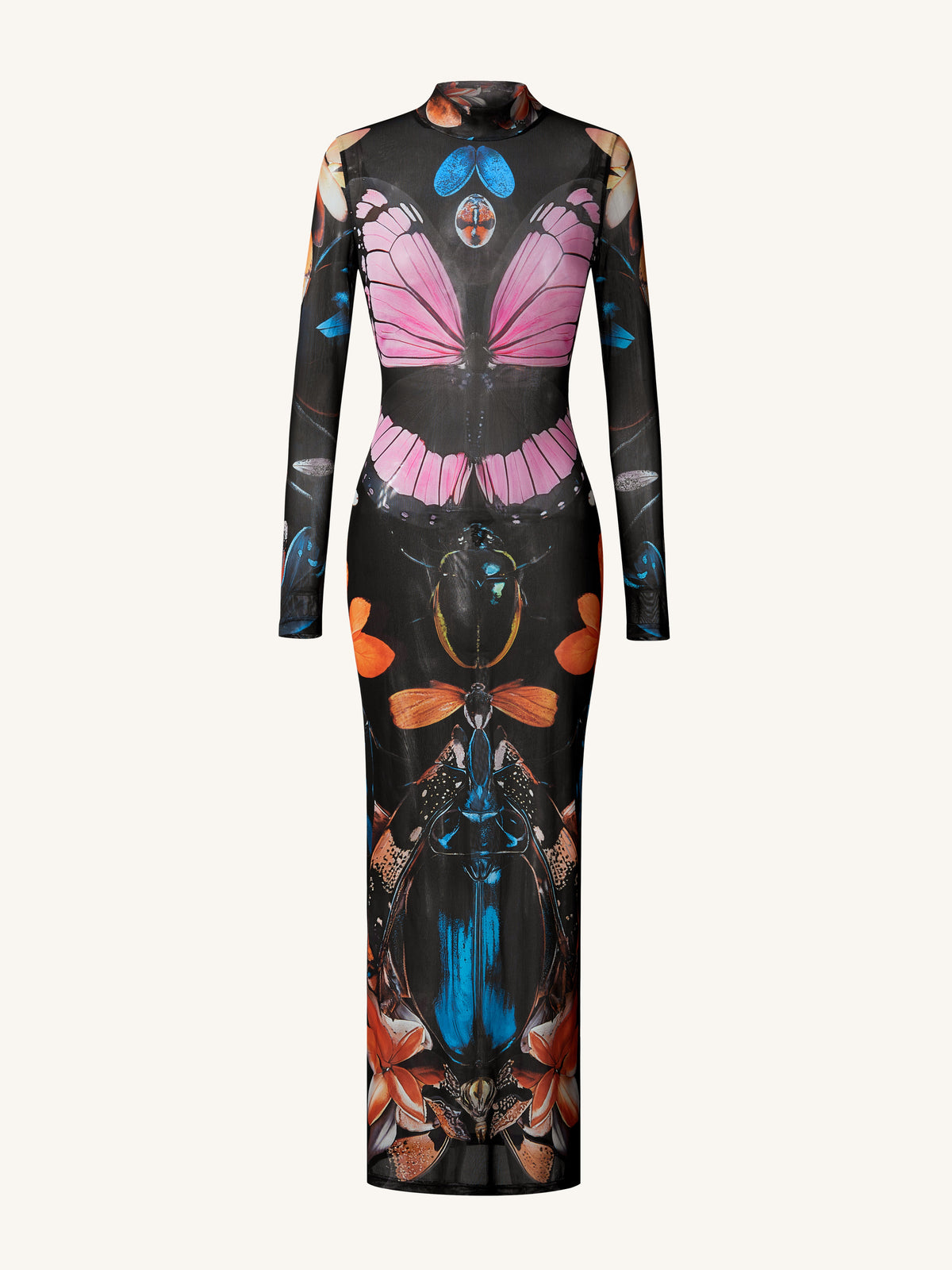 Sheer Butterfly and Beetle Gown - Multicolor | JW PEI