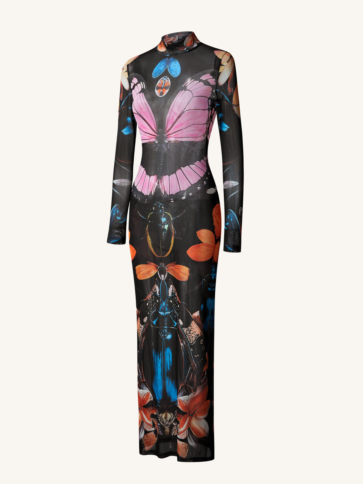 Sheer Butterfly and Beetle Gown - Multicolor | JW PEI