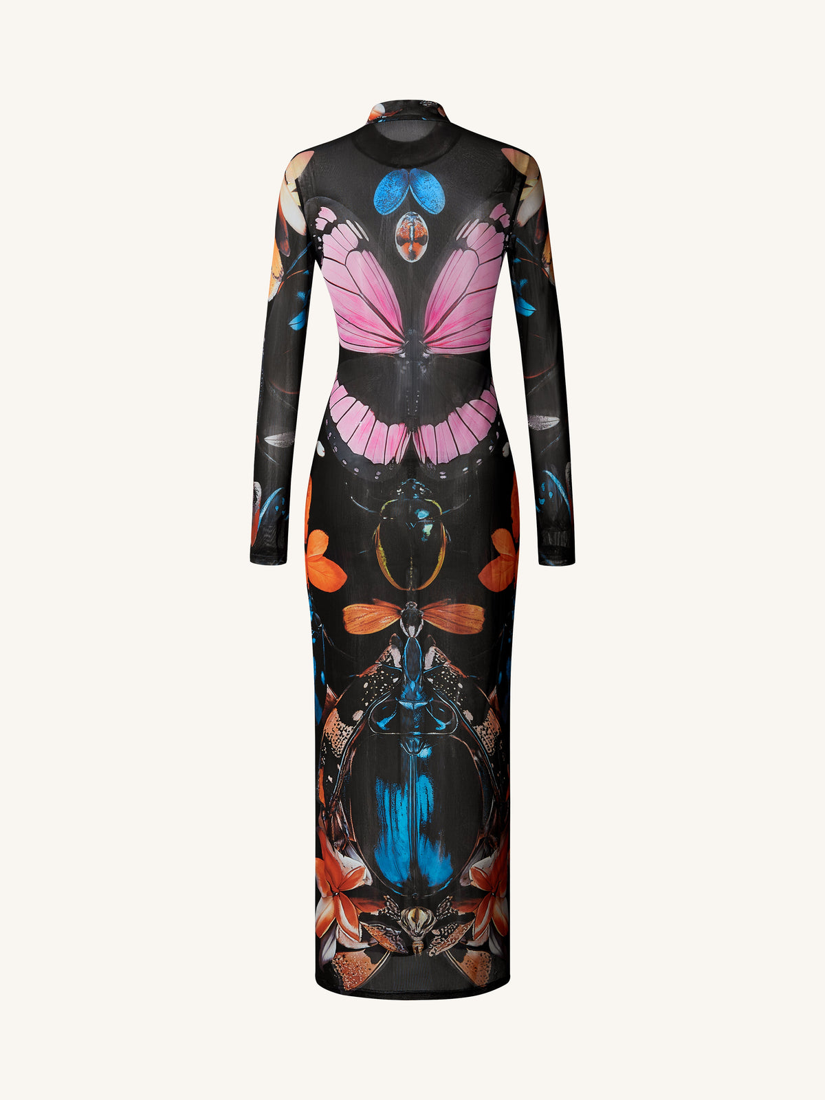Sheer Butterfly and Beetle Gown - Multicolor | JW PEI