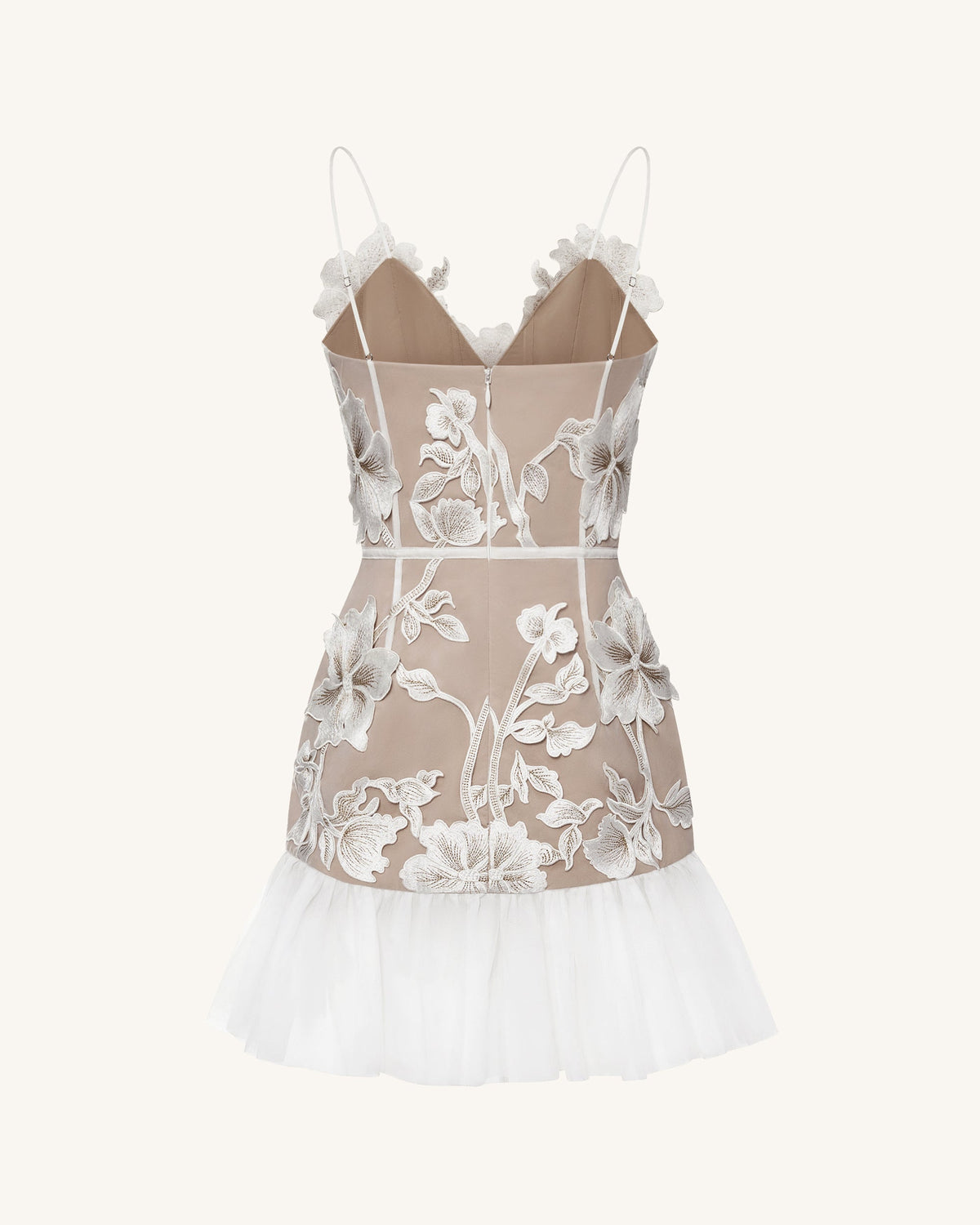 Floral Sling Mini Dress - White | JW PEI