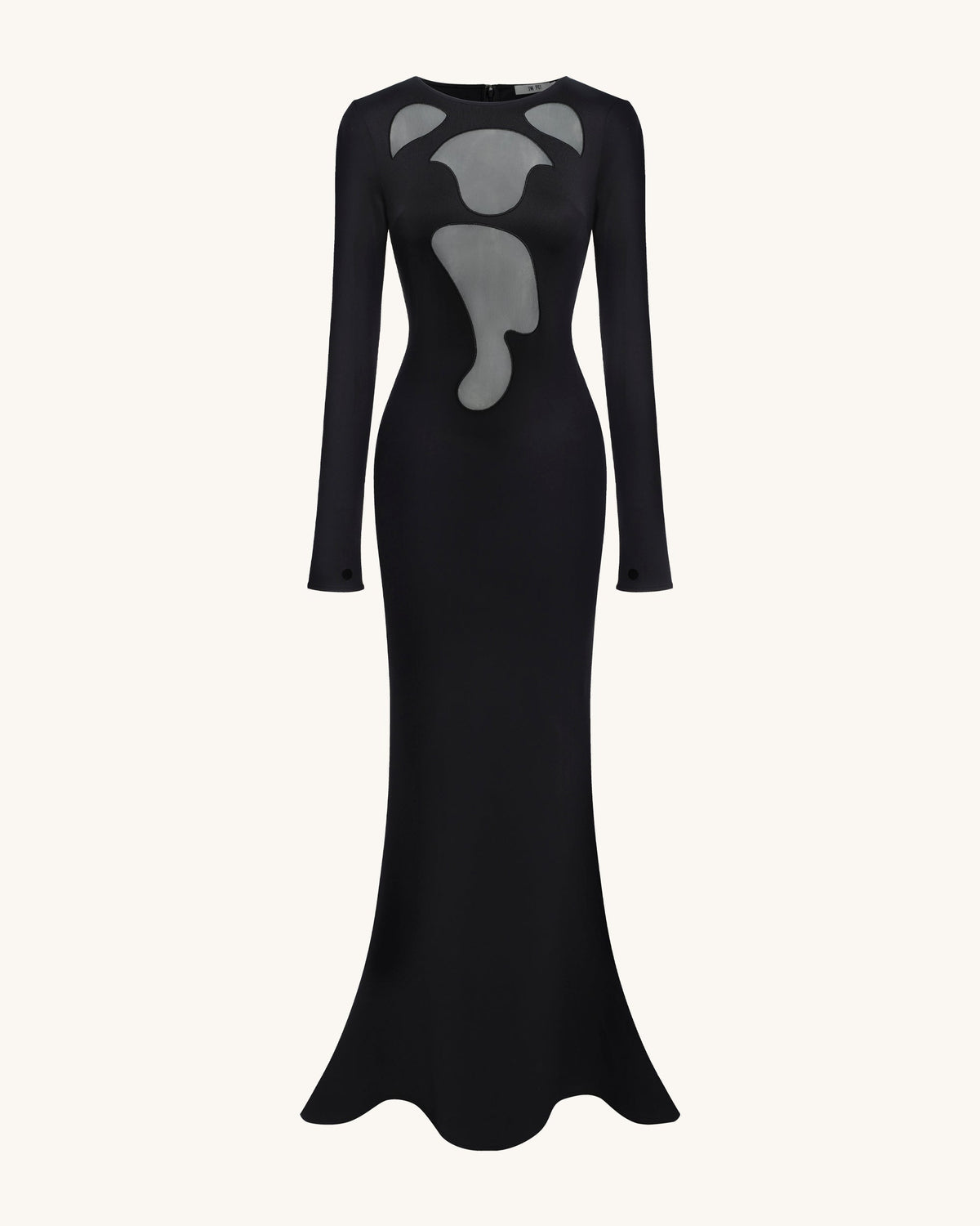 Ava Cutout Bodycon Gown - Black | JW PEI
