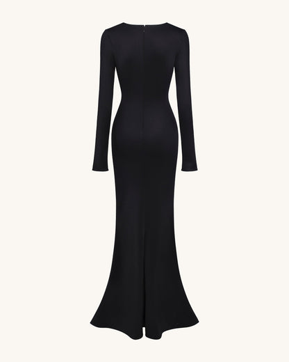 Ava Cutout Bodycon Gown - Black | JW PEI