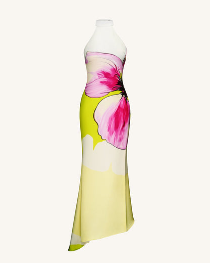 Olivia Floral Halter Gown - Multicolor | JW PEI