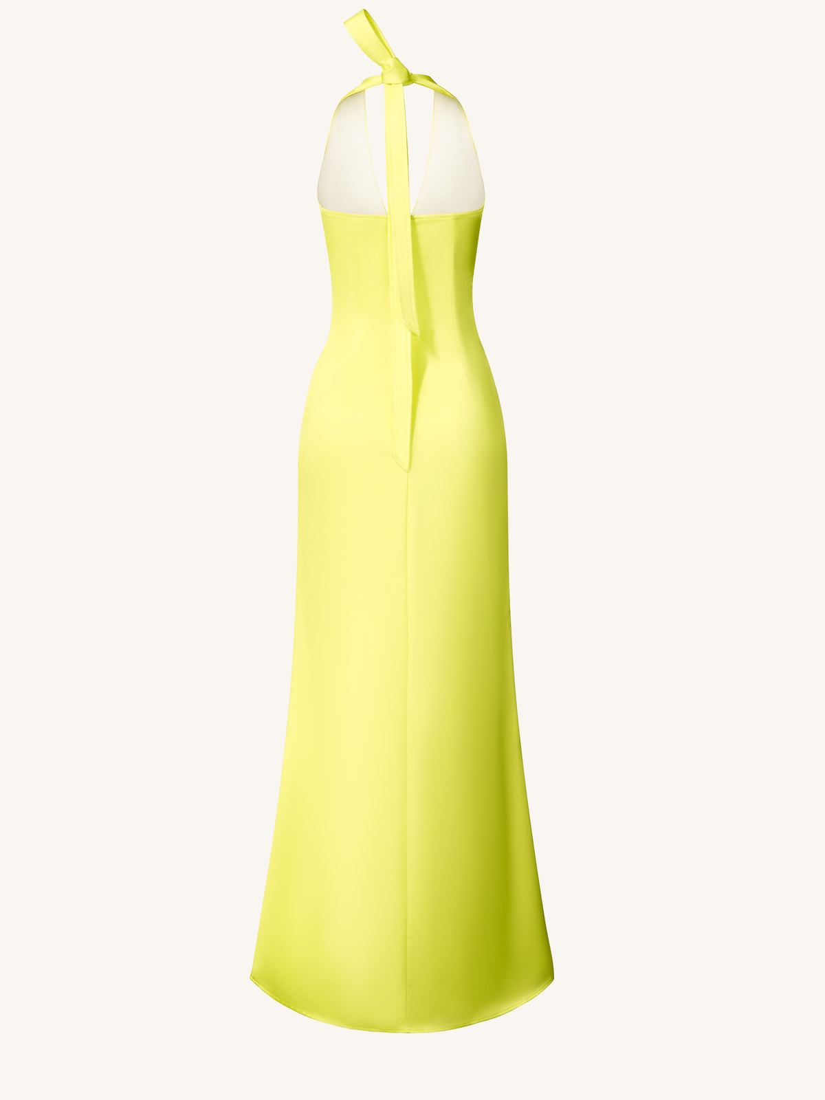 Floral Satin Halter Dress - Yellow/Pink | JW PEI