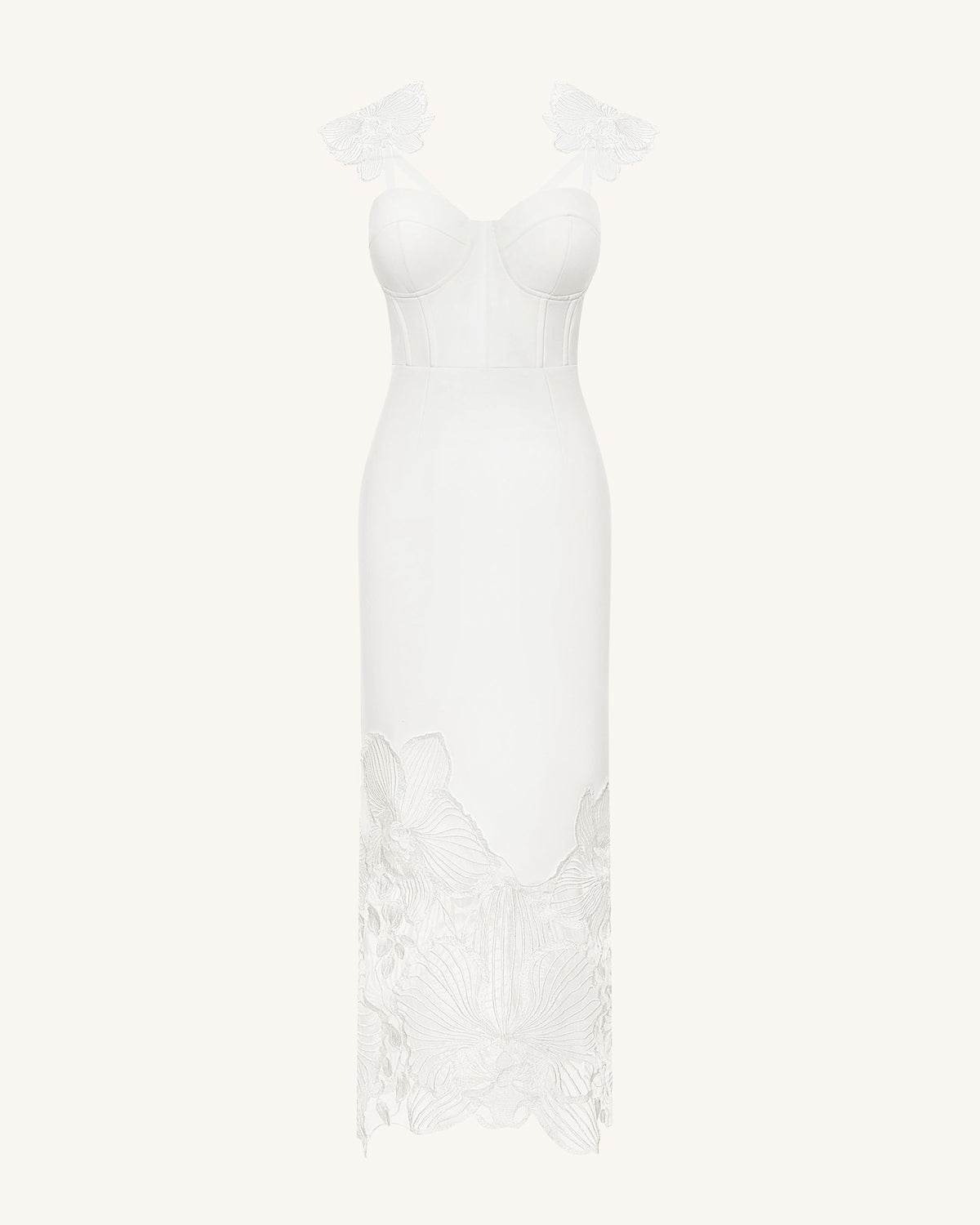 Orchid Embroidered Corset Dress - White | JW PEI