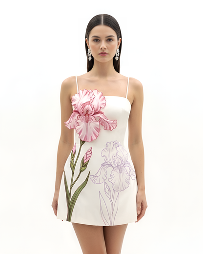Iris Appliqué Mini Dress - White | JW PEI
