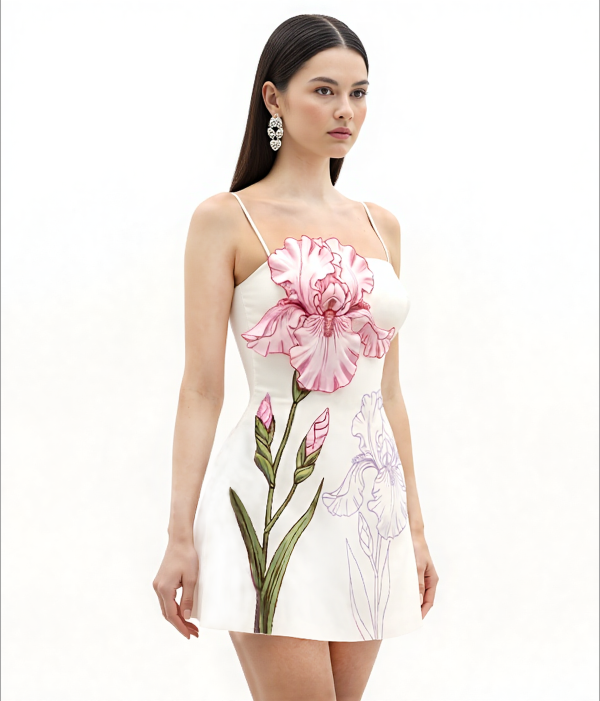 Iris Appliqué Mini Dress - White | JW PEI