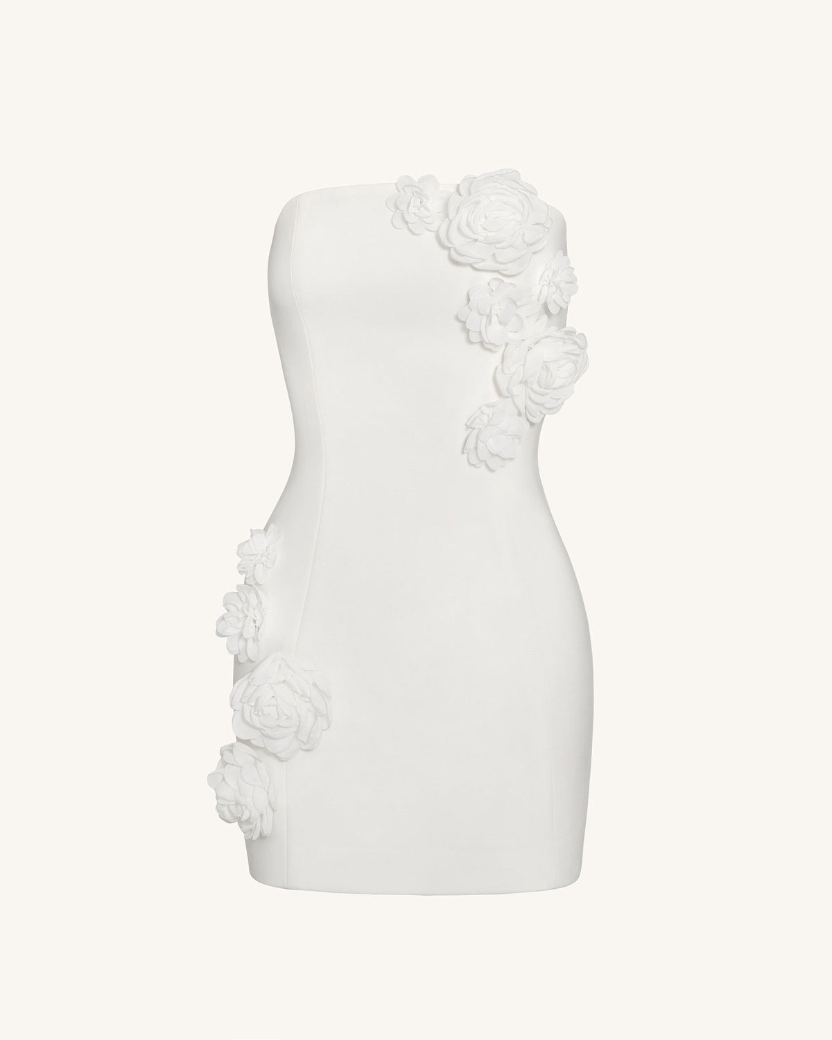 Blossoming Elegance Strapless Dress - White | JW PEI