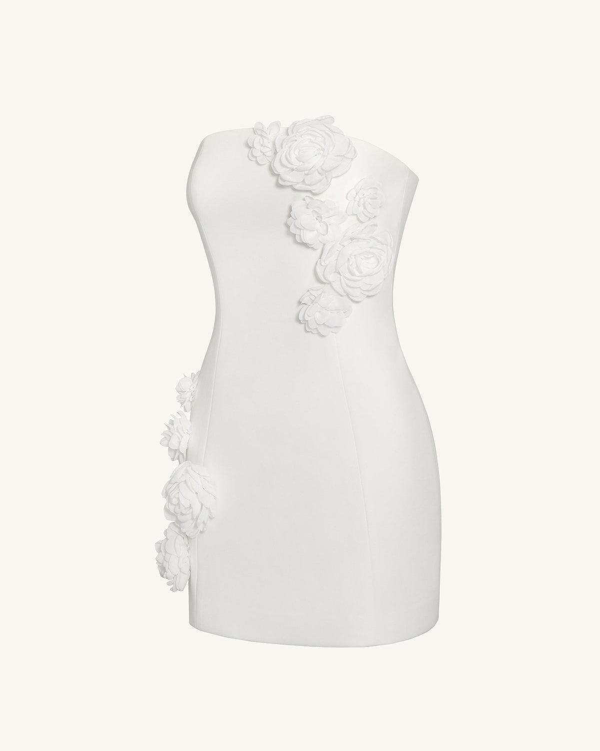 Blossoming Elegance Strapless Dress - White | JW PEI