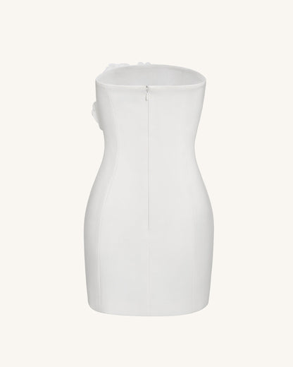 Blossoming Elegance Strapless Dress - White | JW PEI