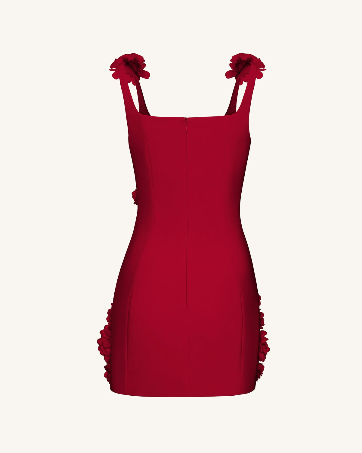 Elaina Rosette Applique Mini Dress - Red | JW PEI