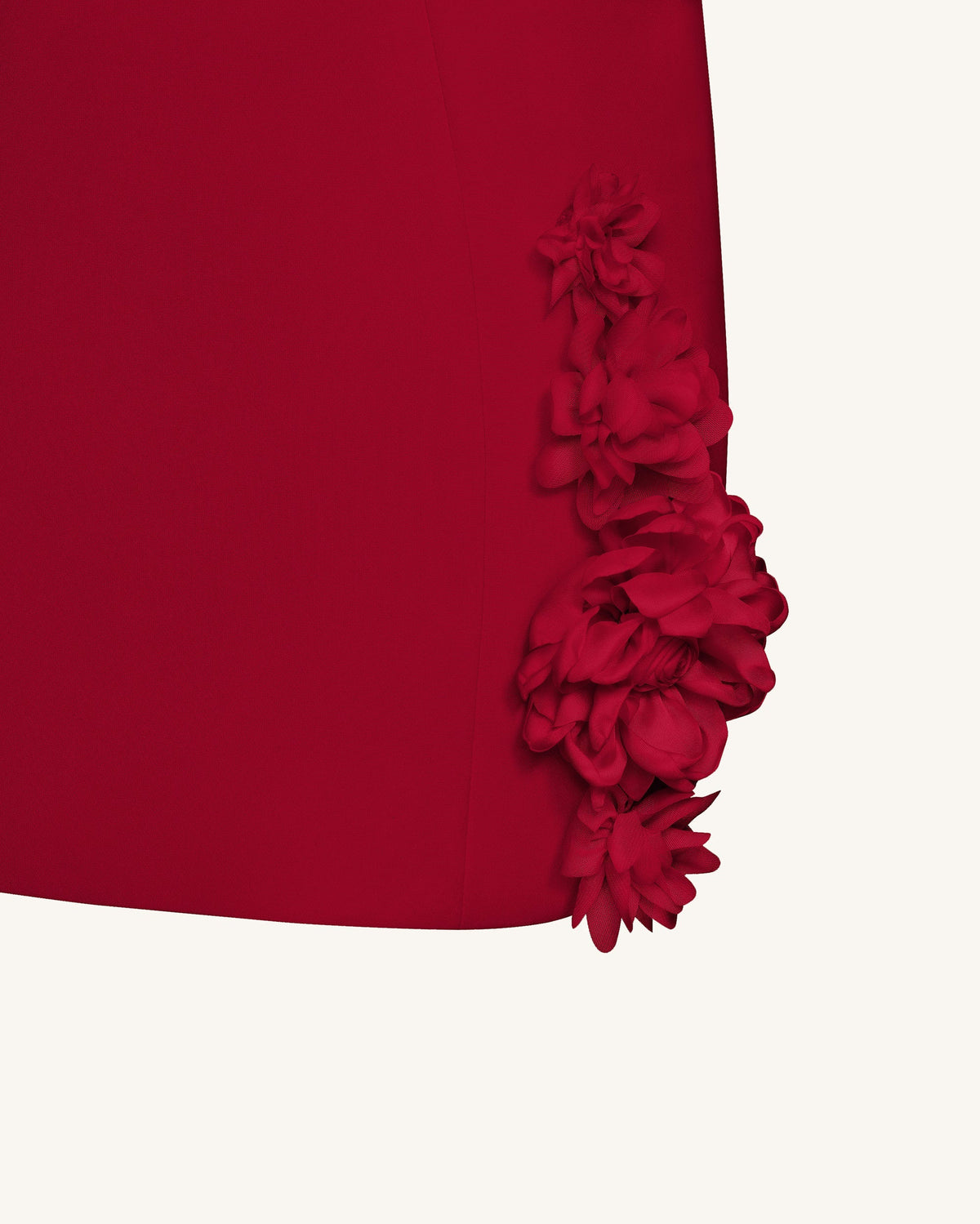 Elaina Rosette Applique Mini Dress - Red | JW PEI
