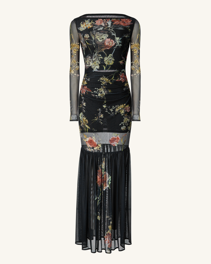 Alicia Printed Mesh Dress - Multicolor | JW PEI
