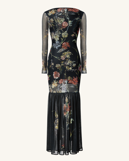 Alicia Printed Mesh Dress - Multicolor | JW PEI