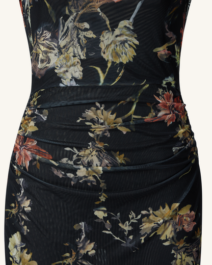 Alicia Printed Mesh Dress - Multicolor | JW PEI