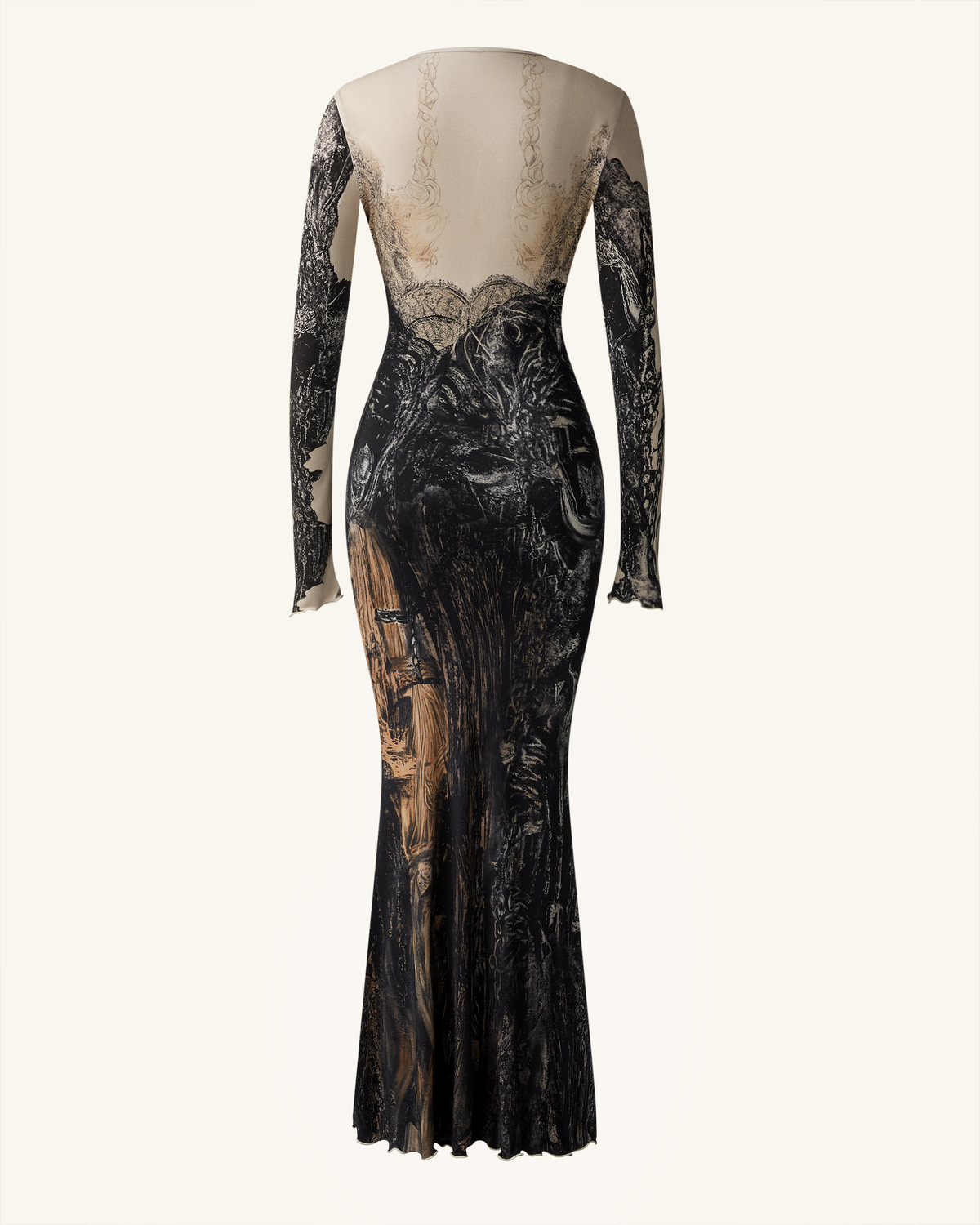 Isabella Vintage Print Dress - Brown & Black | JW PEI