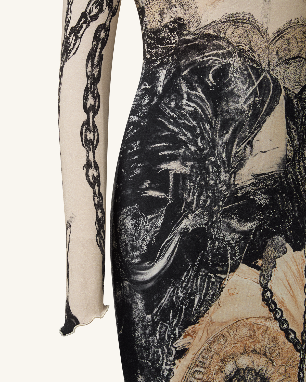 Isabella Vintage Print Dress - Brown & Black | JW PEI