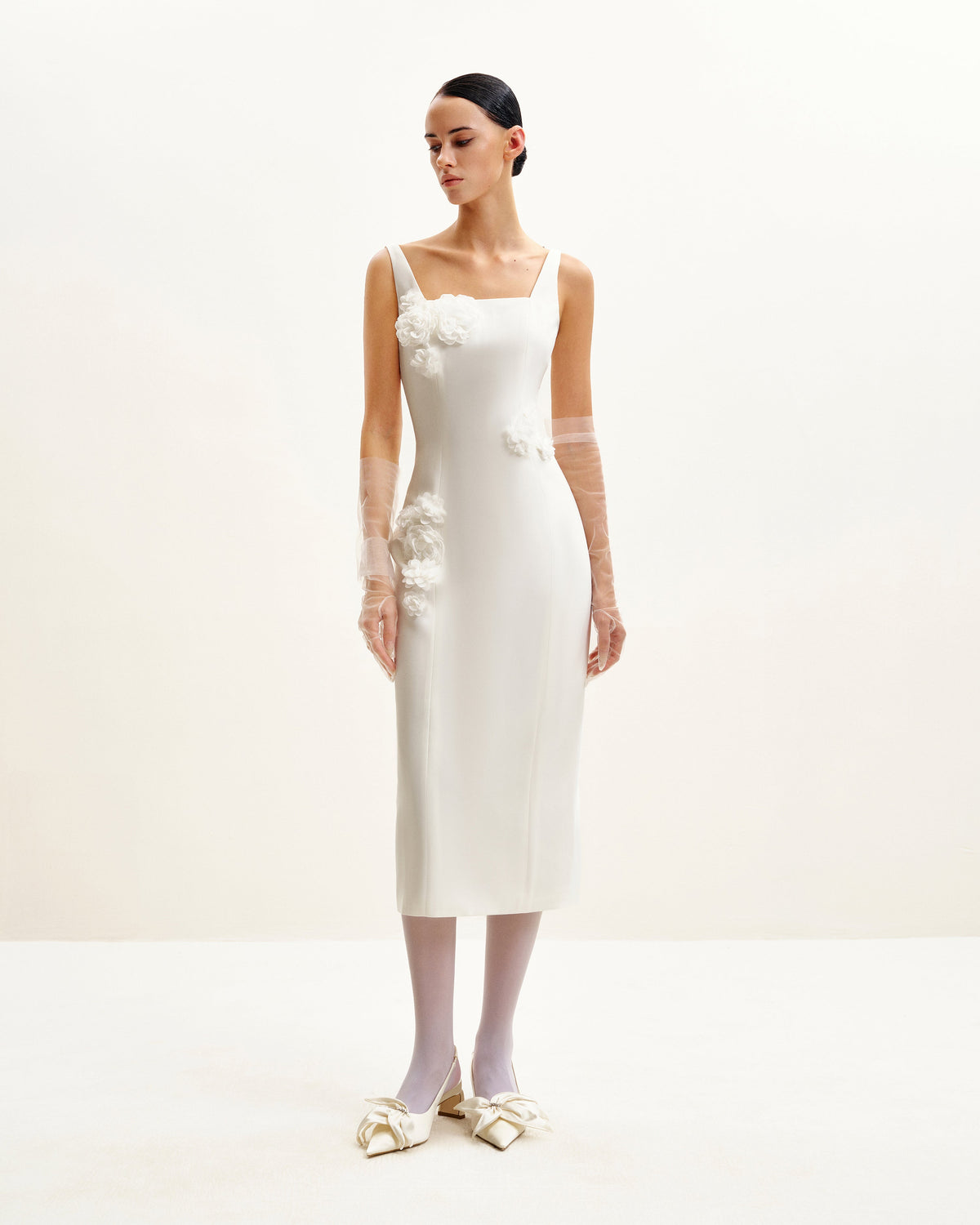 Garden Grace Sheath Dress - White | JW PEI