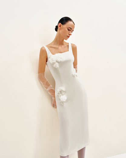 Garden Grace Sheath Dress - White | JW PEI