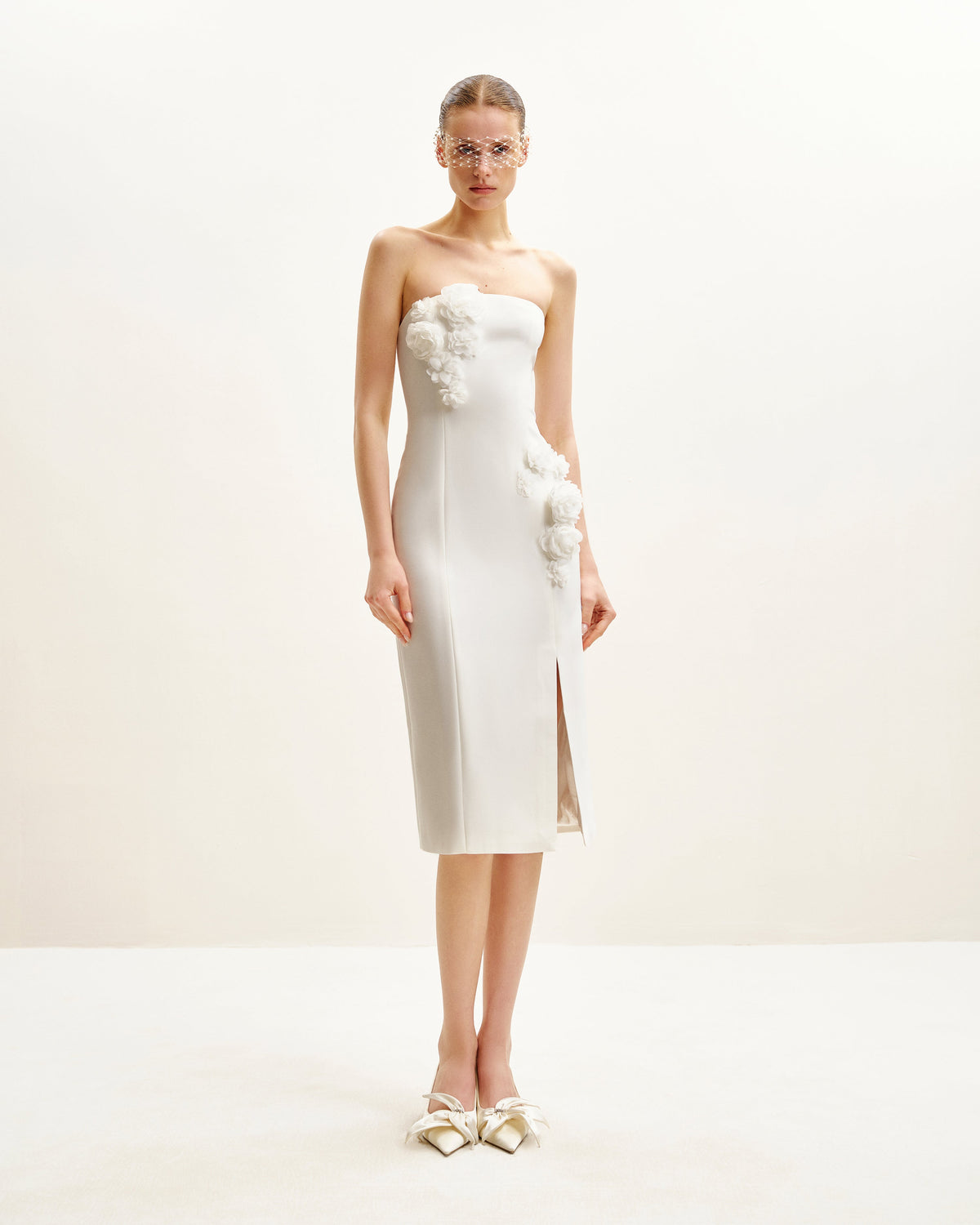 Petal Perfection Cocktail Dress - White | JW PEI