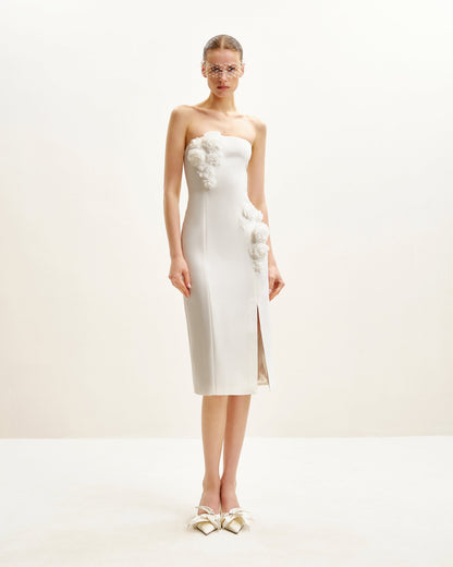 Petal Perfection Cocktail Dress - White | JW PEI