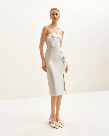 Petal Perfection Cocktail Dress - White | JW PEI