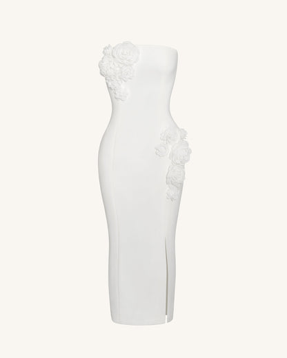 Petal Perfection Cocktail Dress - White | JW PEI