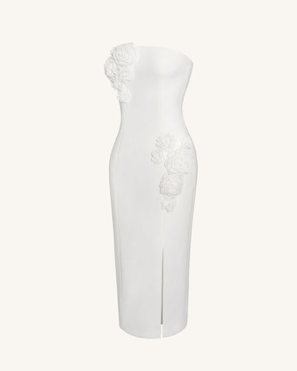 Petal Perfection Cocktail Dress - White | JW PEI