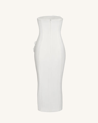 Petal Perfection Cocktail Dress - White | JW PEI