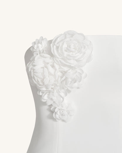 Petal Perfection Cocktail Dress - White | JW PEI