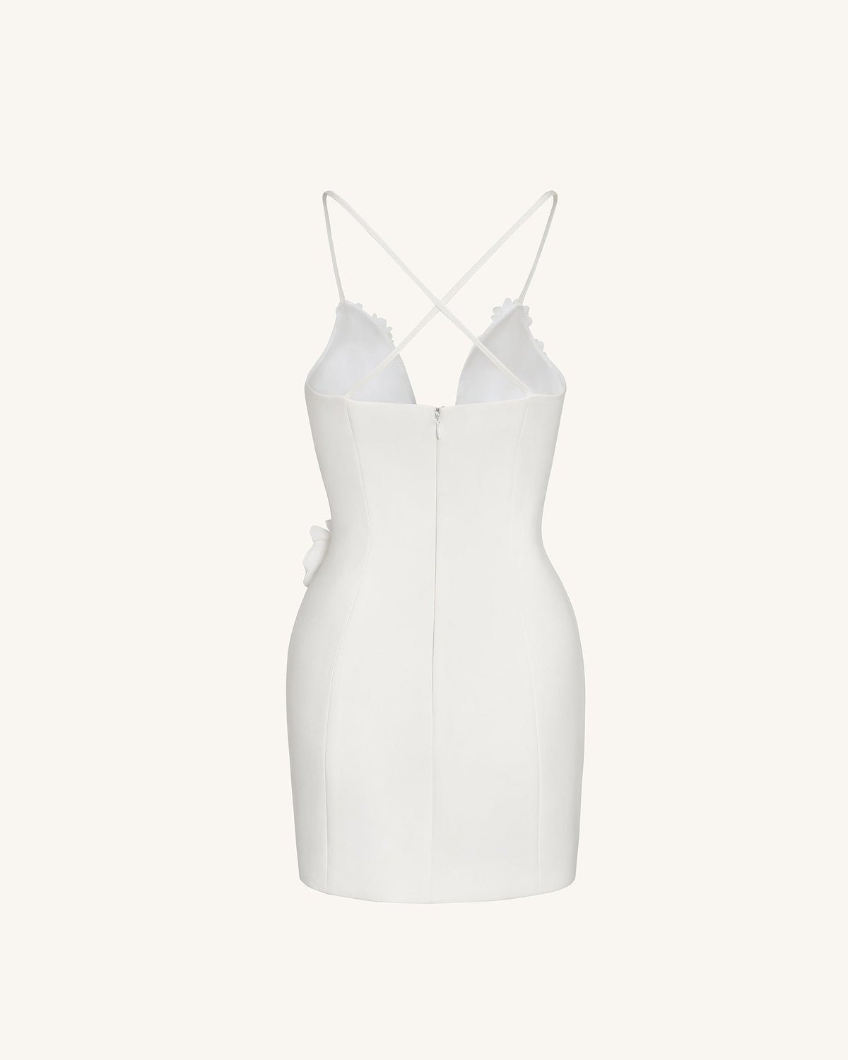 Floral Embrace Sleeveless Gown - White | JW PEI
