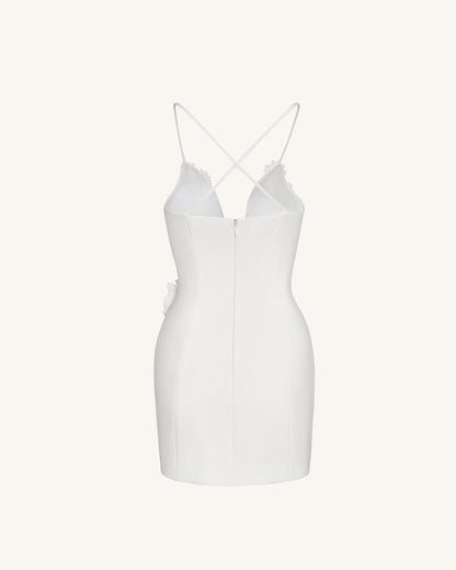 Floral Embrace Sleeveless Gown - White | JW PEI