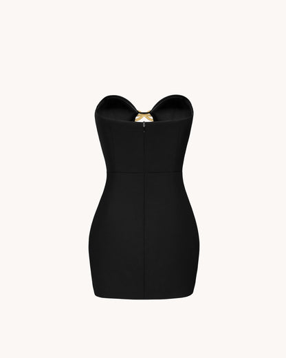 Samantha Cutout Mini Dress - Black | JW PEI