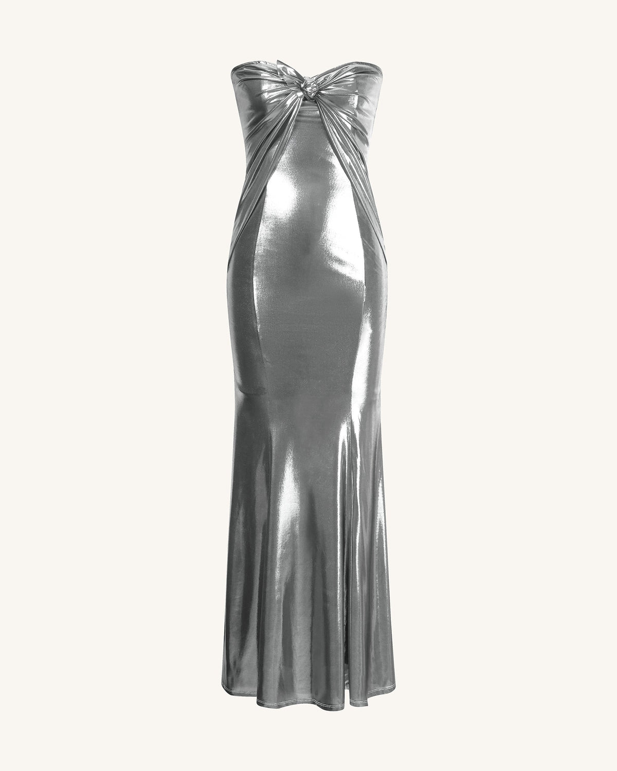 Olivia Silver Maxi Tube Dress - Silver | JW PEI