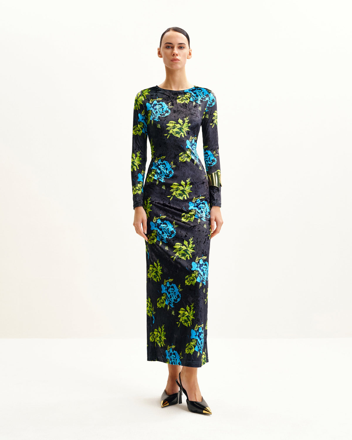 Zoe Vibrant Floral Long Sleeve Gown - Multicolor | JW PEI