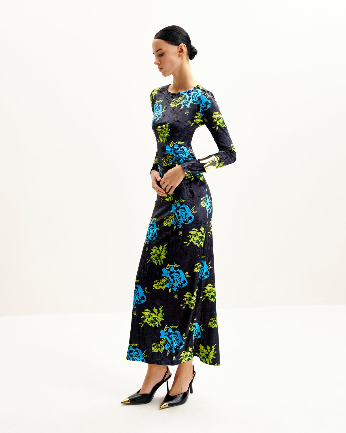 Zoe Vibrant Floral Long Sleeve Gown - Multicolor | JW PEI
