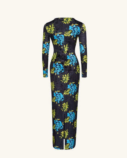 Zoe Vibrant Floral Long Sleeve Gown - Multicolor | JW PEI
