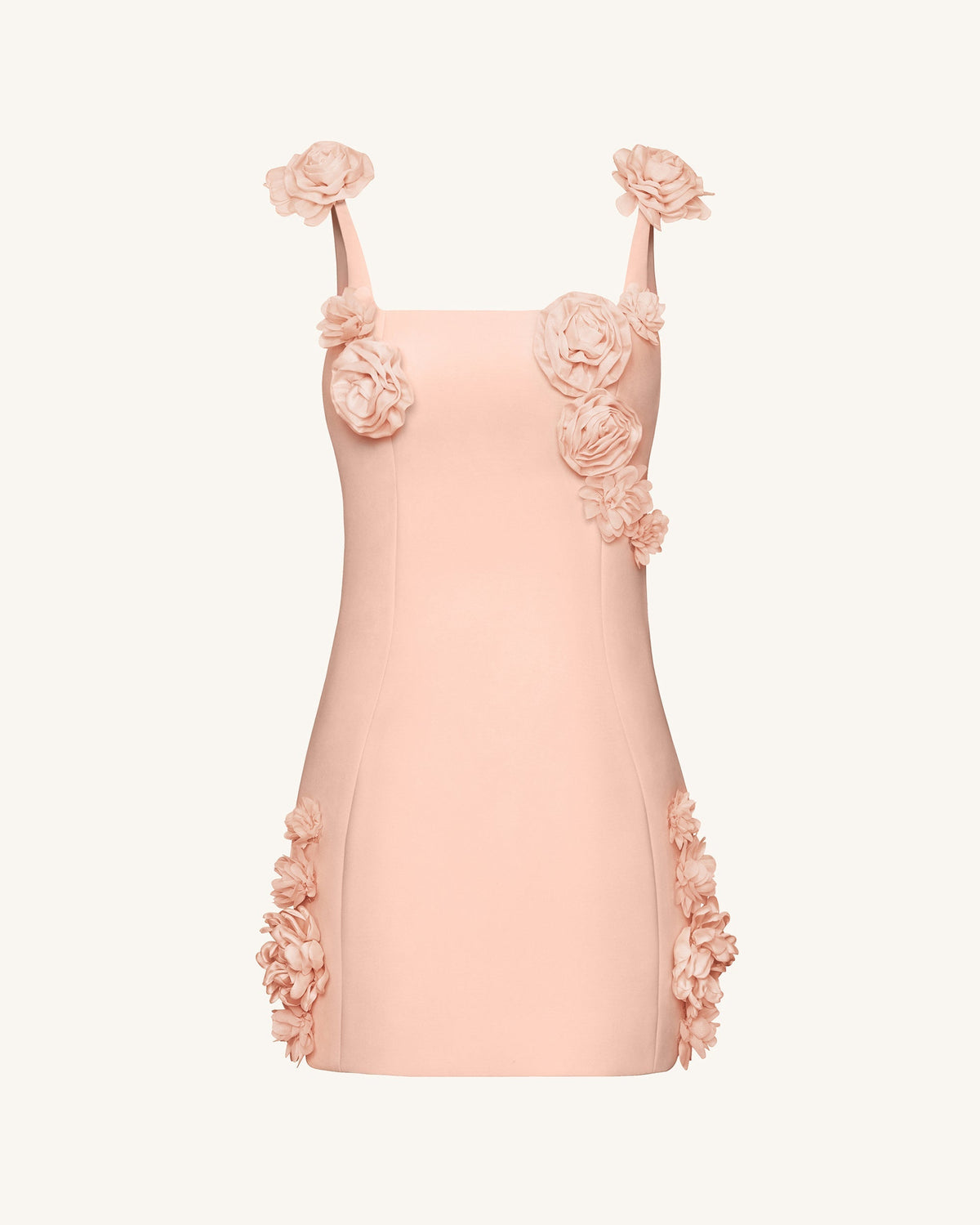 Elaina Rosette Applique Mini Dress - Apricot | JW PEI