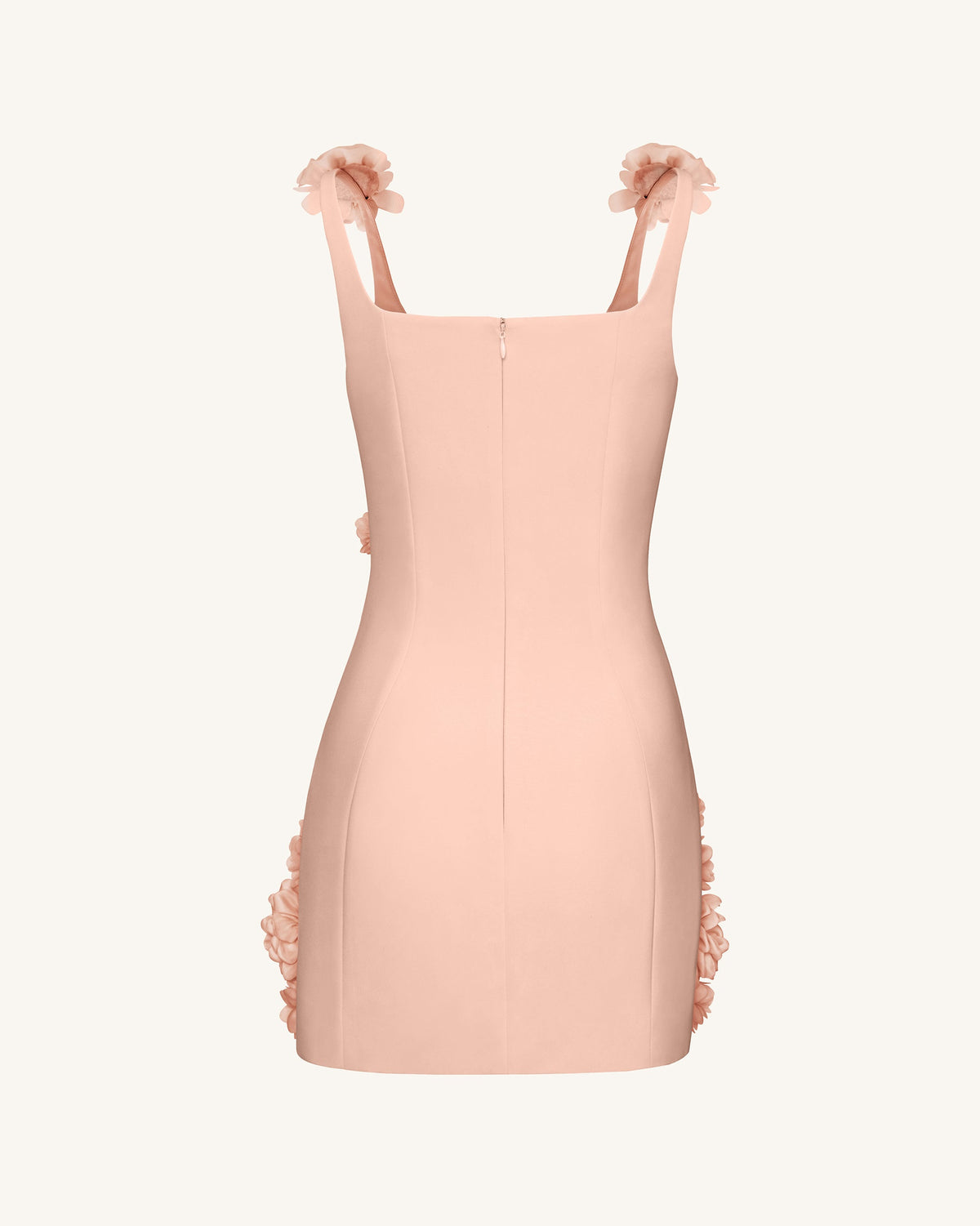 Elaina Rosette Applique Mini Dress - Apricot | JW PEI