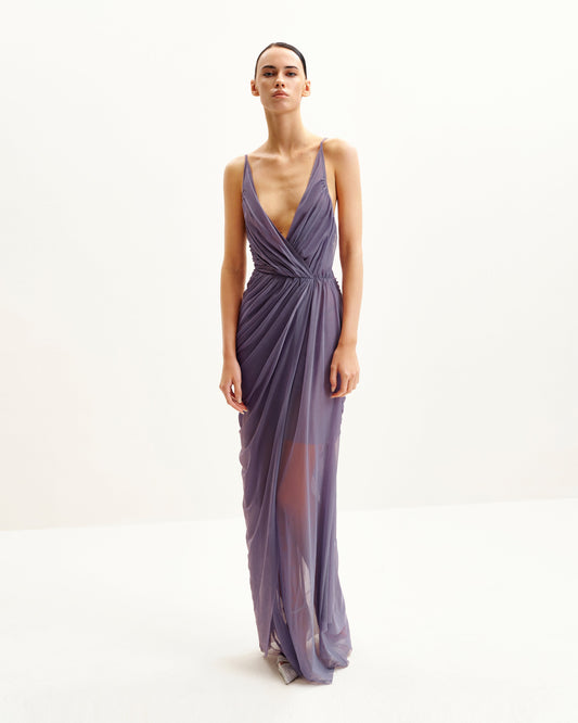 Luna Flowing Mesh Gown - Lavender | JW PEI