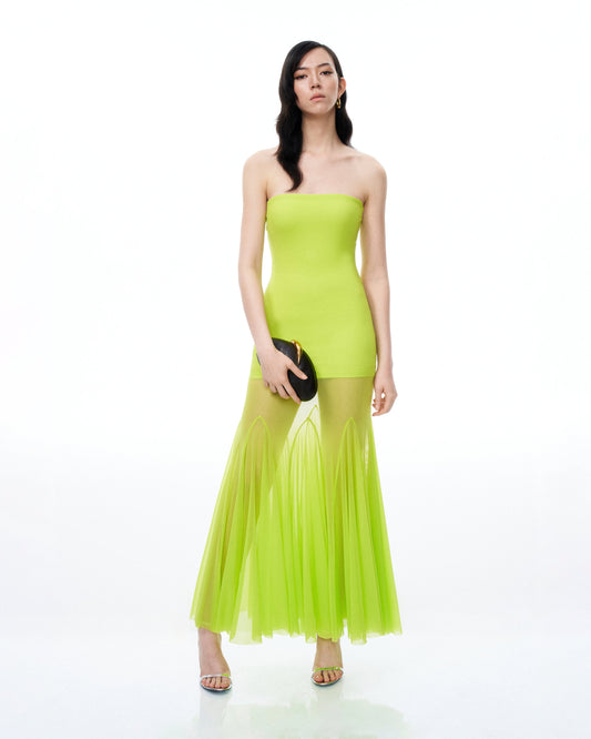 Thalassa Mesh Dress - Lime Green | JW PEI