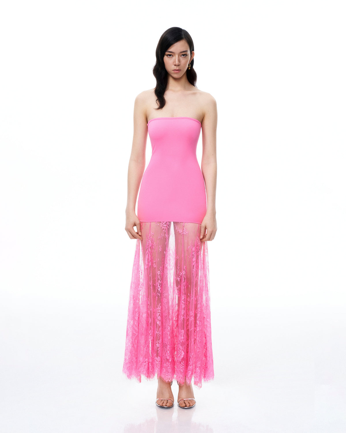 Evadne Floral Lace Dress - Pink | JW PEI