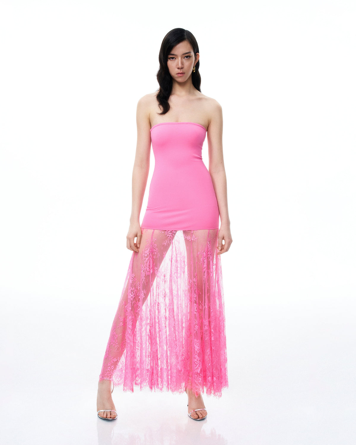 Evadne Floral Lace Dress - Pink | JW PEI