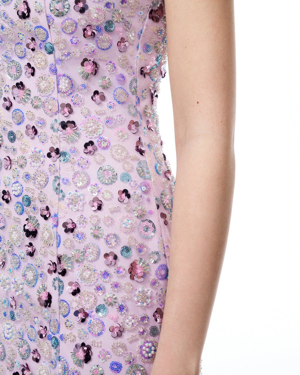 Esme Floral Sequin Embroidered Mini Dress - Purple | JW PEI
