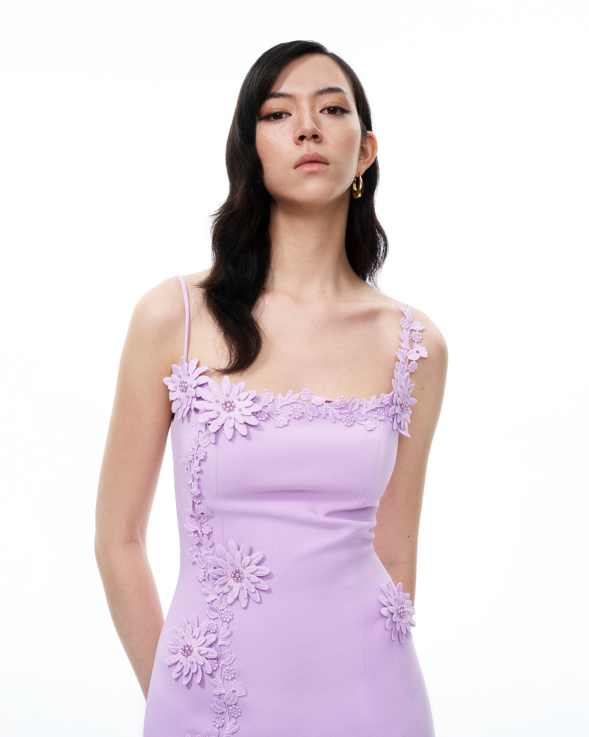 Mirabelle 3D Floral Mini Dress - Purple | JW PEI