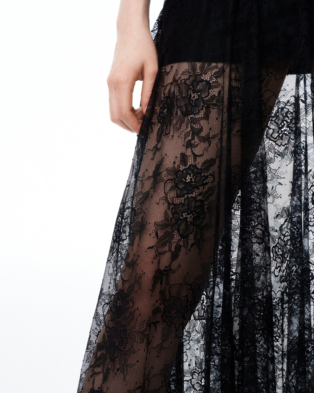 Indigo Floral Lace Dress - Black | JW PEI